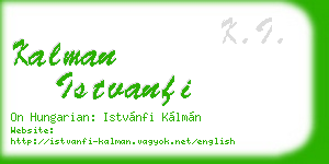 kalman istvanfi business card